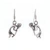 Silver Kokopelli Dangle Earrings