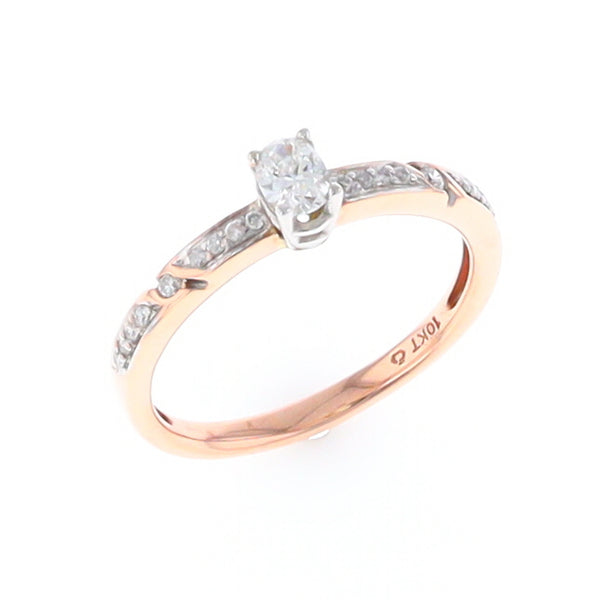 Rose Gold Oval Diamond Engagement Ring