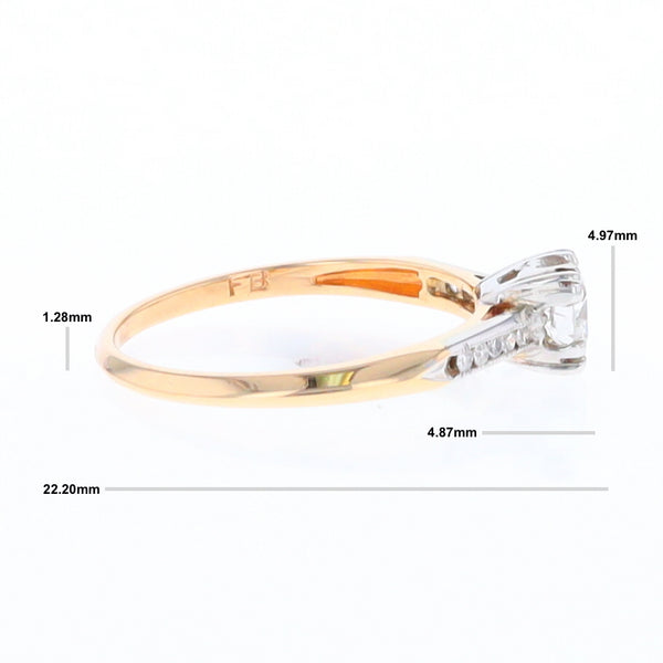 Vintage Milgrain Diamond Engagement Ring