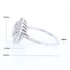 Square Diamond Cluster Milgrain Ring White Gold