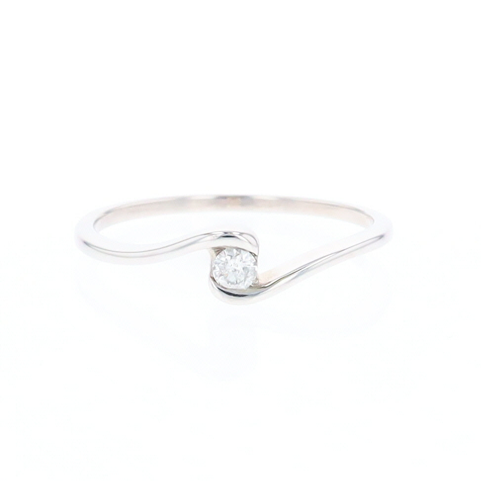 White Gold Wrap Solitaire Ring