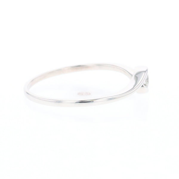 White Gold Wrap Solitaire Ring