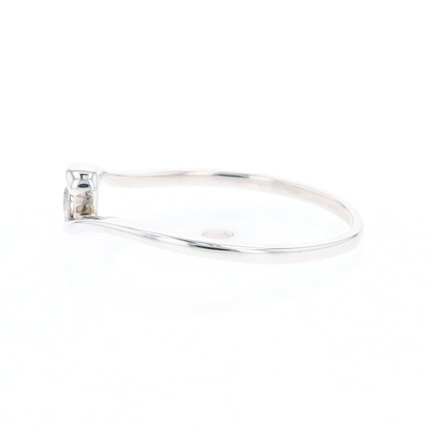 White Gold Wrap Solitaire Ring