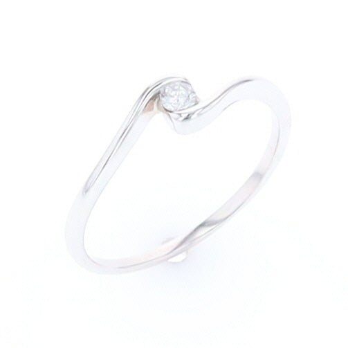 White Gold Wrap Solitaire Ring