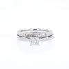 Fancy Engraved Diamond Wedding Set