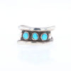 Round Turquoise Row Bypass Ring