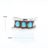 Round Turquoise Row Bypass Ring