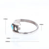 Round Turquoise Row Bypass Ring