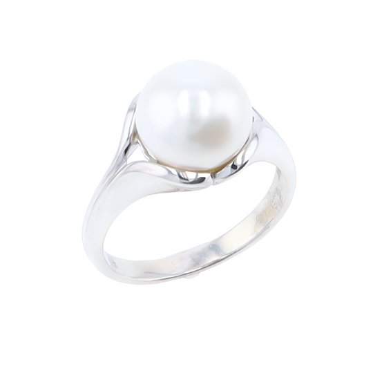 Solitaire Pearl Ring