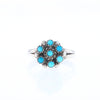 Round Turquoise Cluster Ring