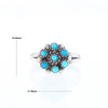 Round Turquoise Cluster Ring