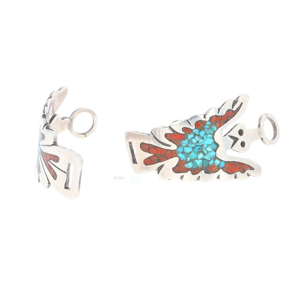 Crushed Turquoise and Coral Thunderbird Watch Tips