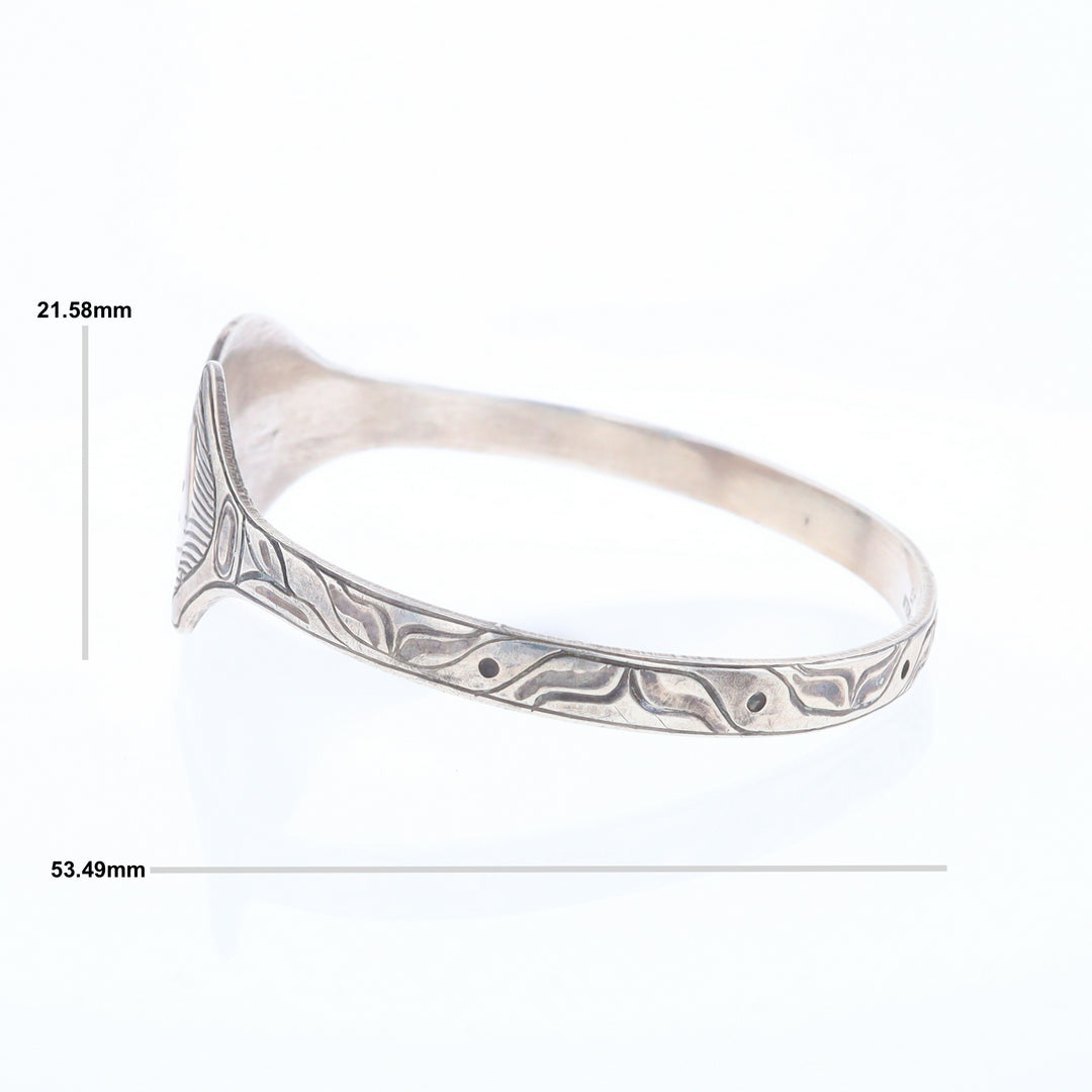 Halibut Fish Engraved Cuff Bracelet