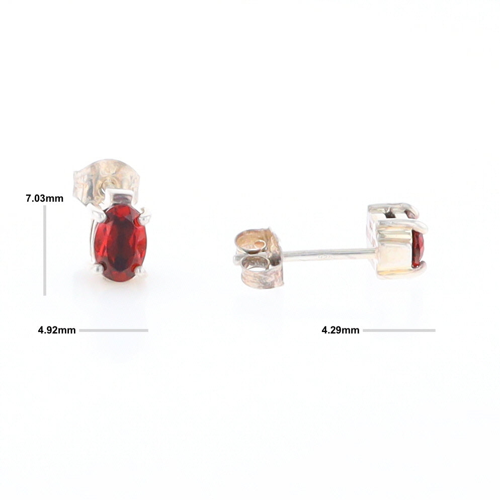 Garnet Stud Earrings