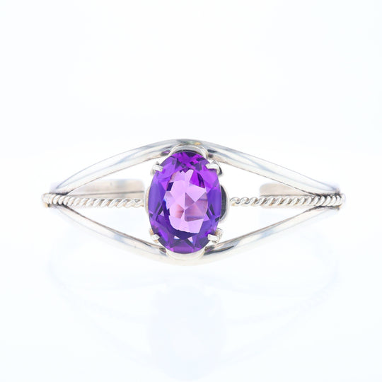 Twisted Amethyst Cuff Bracelet