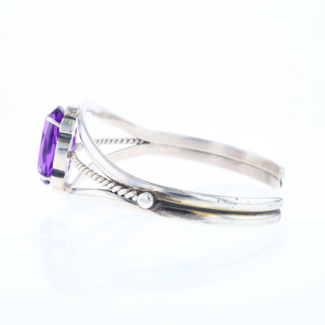 Twisted Amethyst Cuff Bracelet