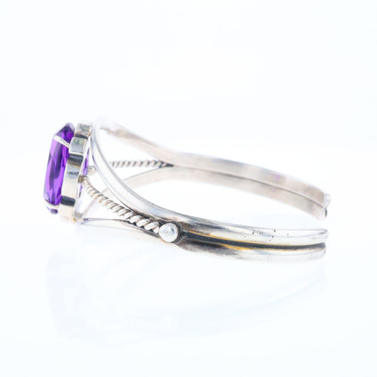 Twisted Amethyst Cuff Bracelet