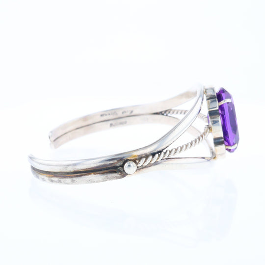 Twisted Amethyst Cuff Bracelet