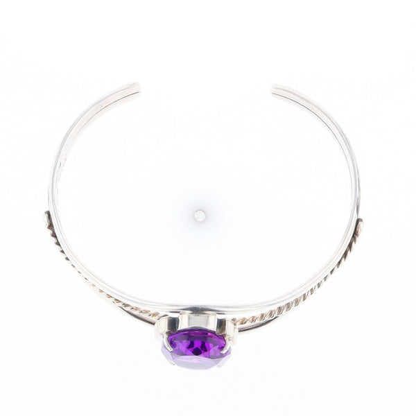 Twisted Amethyst Cuff Bracelet