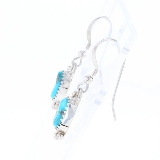 Native Dangle Turquoise Bead Earrings