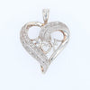 Sterling Silver "MOM" Heart accented with 0.12ctw diamonds