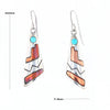 Native Triangle Turquoise Hook Earrings