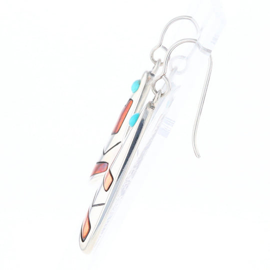 Native Triangle Turquoise Hook Earrings