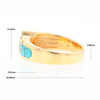 Turquoise Inlaid Ring with Sapphire and 0.23ctw Diamonds