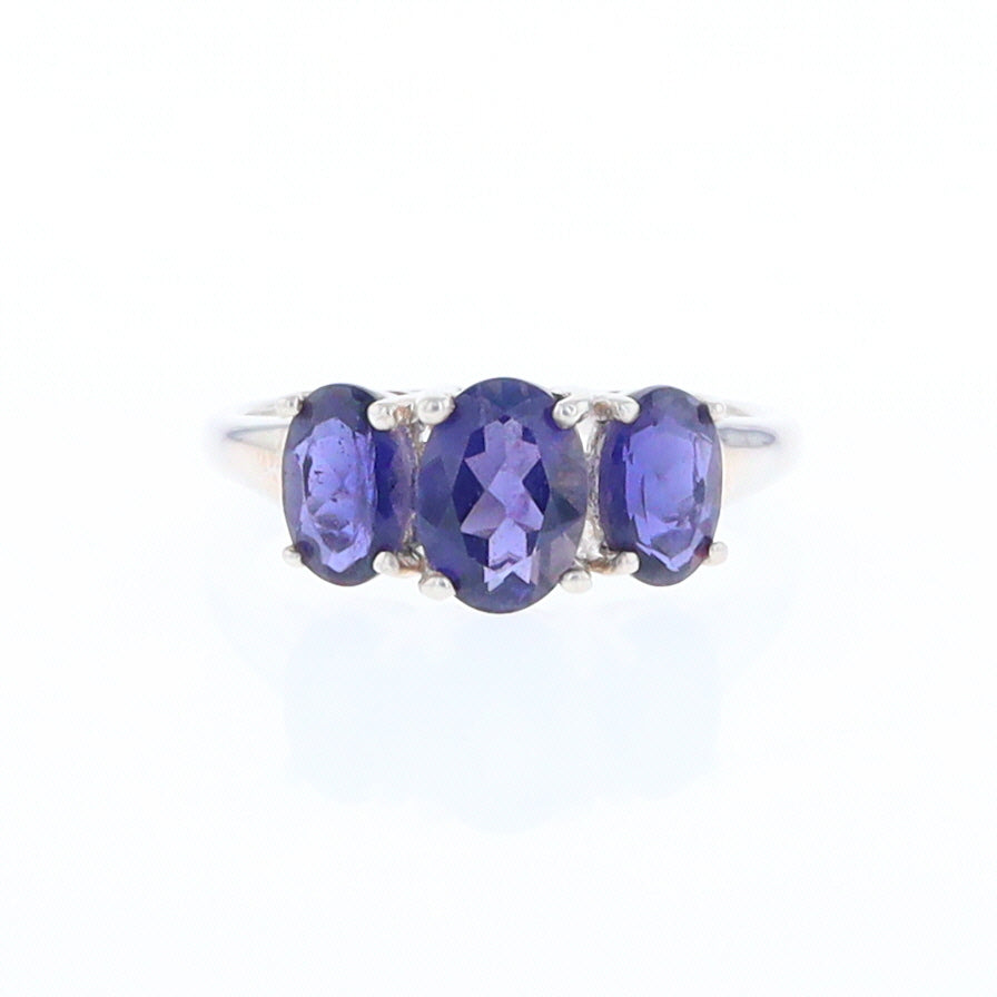 Three Stone Iolite Ring