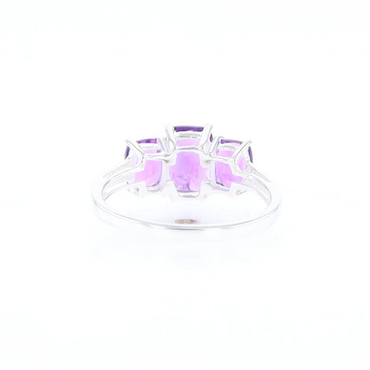 3-Stone Amethyst Ring