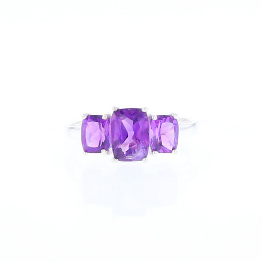 3-Stone Amethyst Ring