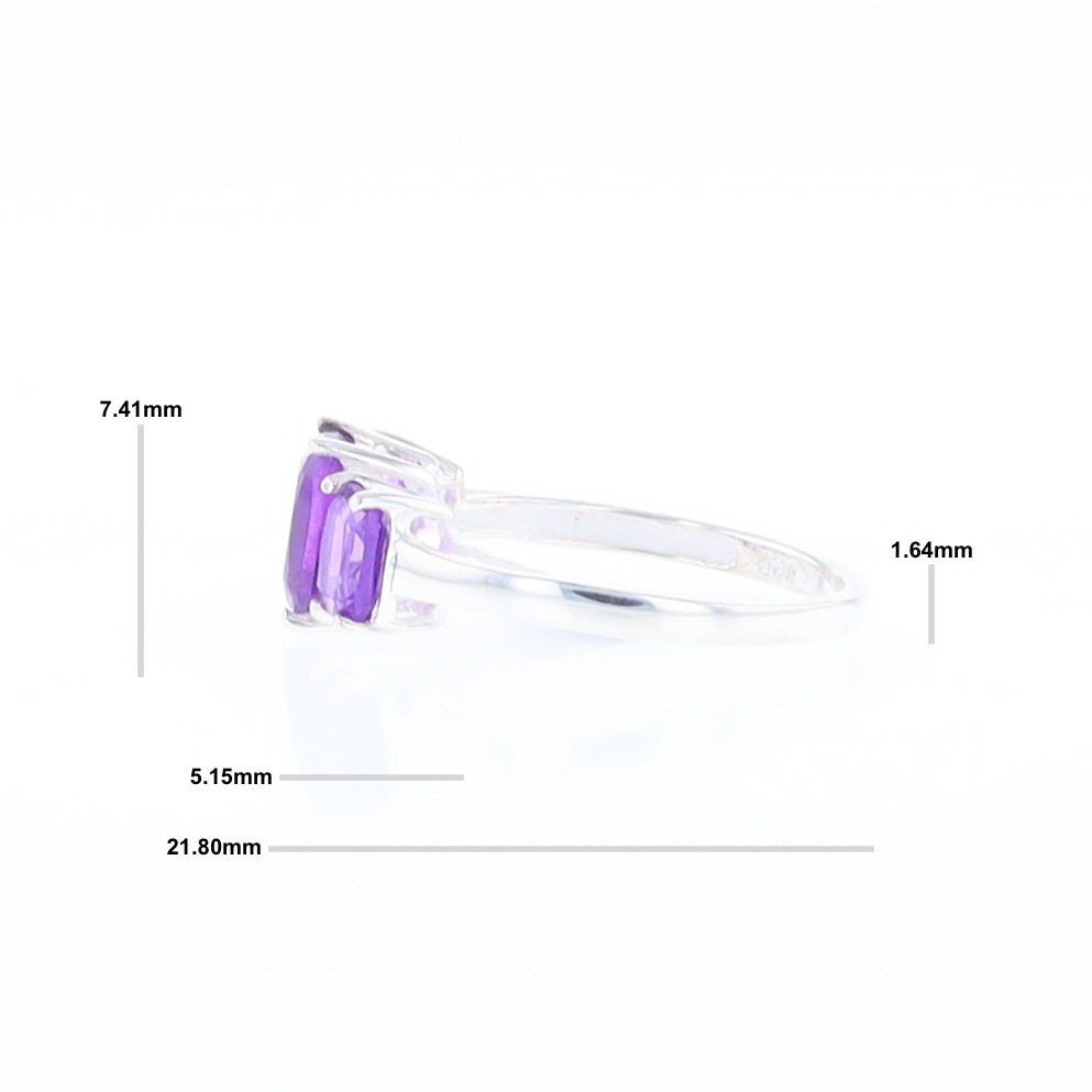 3-Stone Amethyst Ring