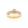 Gold Plated Silver Diamond Engagement Ring Set