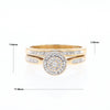 Gold Plated Silver Diamond Engagement Ring Set