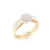 Gold Plated Silver Diamond Engagement Ring Set