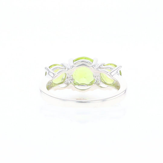 Three Peridot Ring