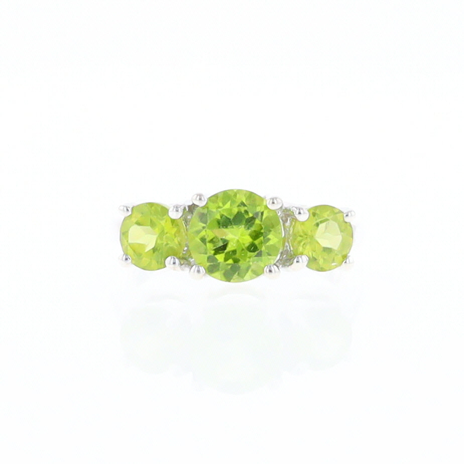 Three Peridot Ring