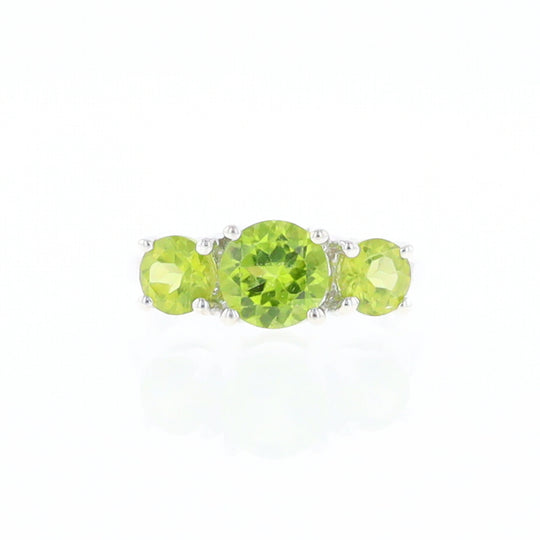 Three Peridot Ring