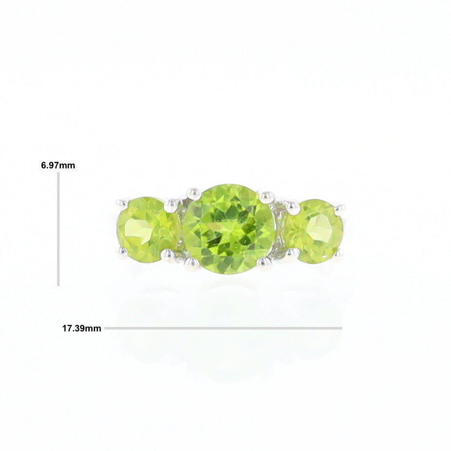 Three Peridot Ring