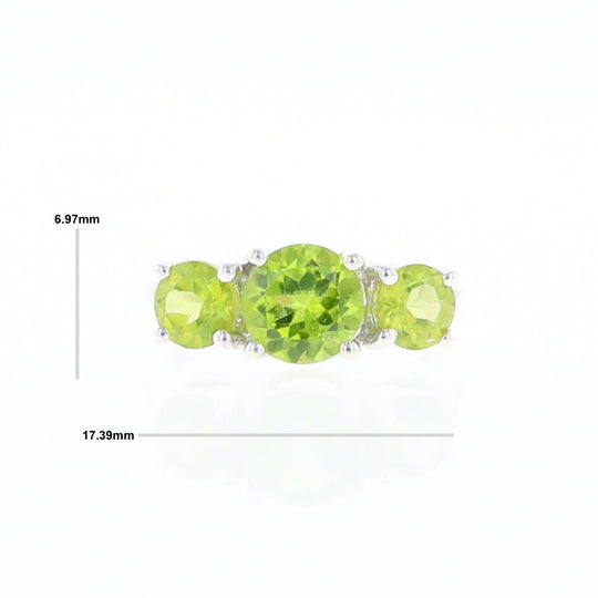 Three Peridot Ring