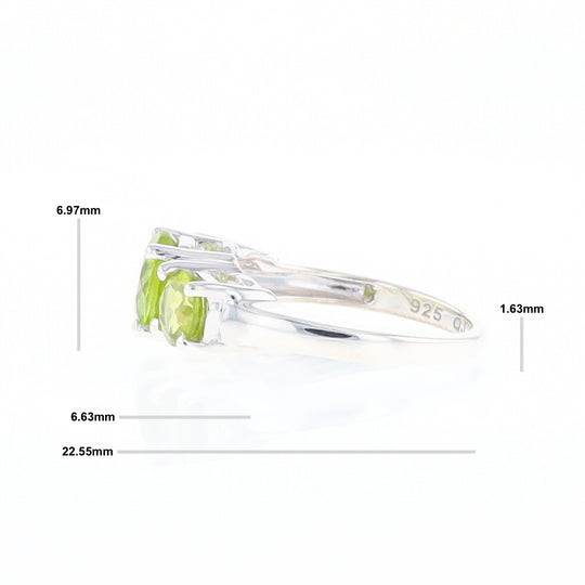 Three Peridot Ring