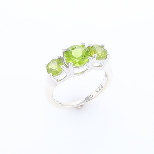 Three Peridot Ring