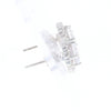 Cubic Zirconia Halo Stud Earrings