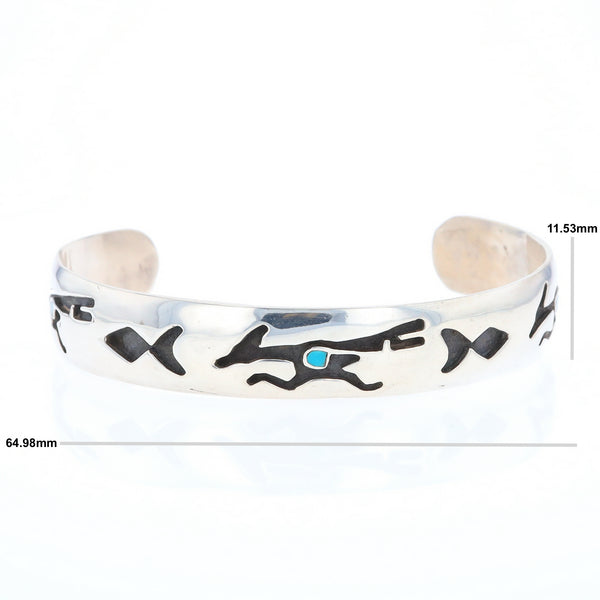 Road Runner and Arrowhead Sterling Silver Cuff