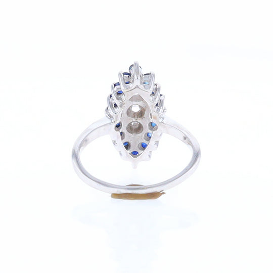 Marquise Cluster Sapphire Ring