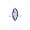 Marquise Cluster Sapphire Ring