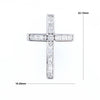 Channel Set Diamond Cross Pendant