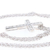 Channel Set Diamond Cross Pendant