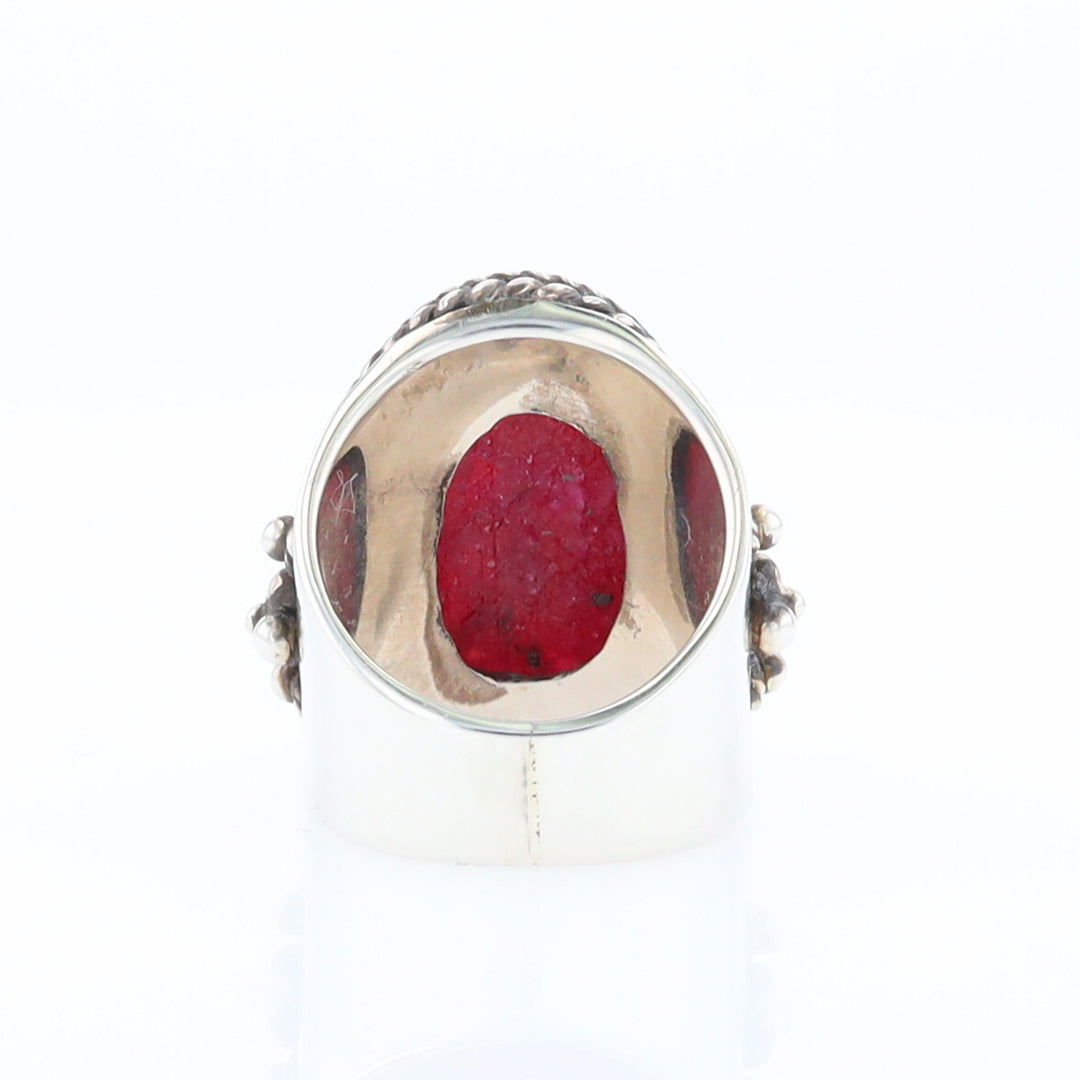 Large Bezel Ruby Ring
