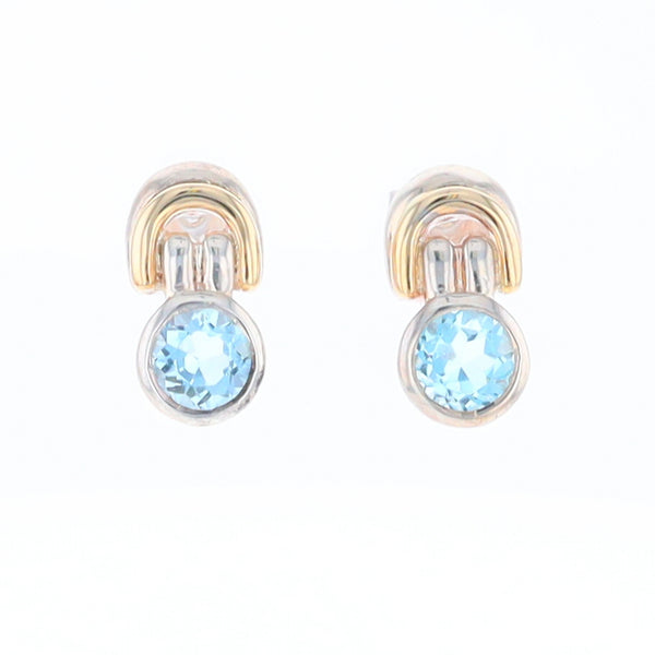 Blue Topaz Stud Earrings